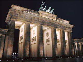 Berlin Brandenburg gate at night