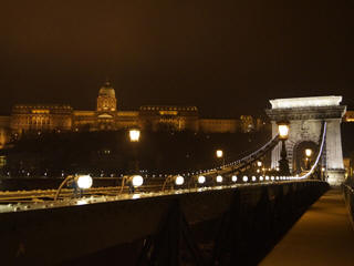 Budapest Chain Bridge on new years eve